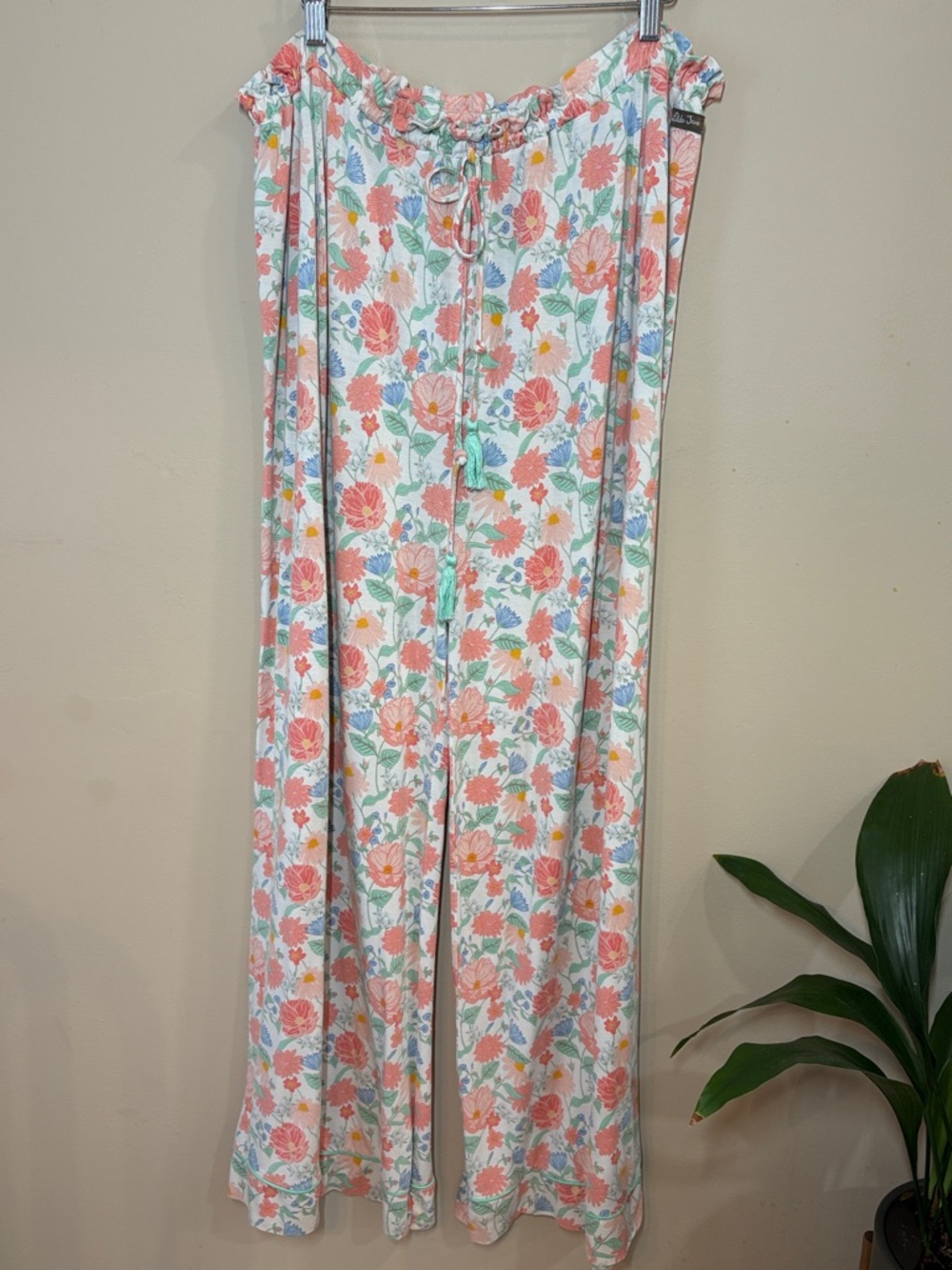 Matilda Jane Pastel Floral Button-Up PJ Set in Coral, Mint & Blue - Picture 4 of 13